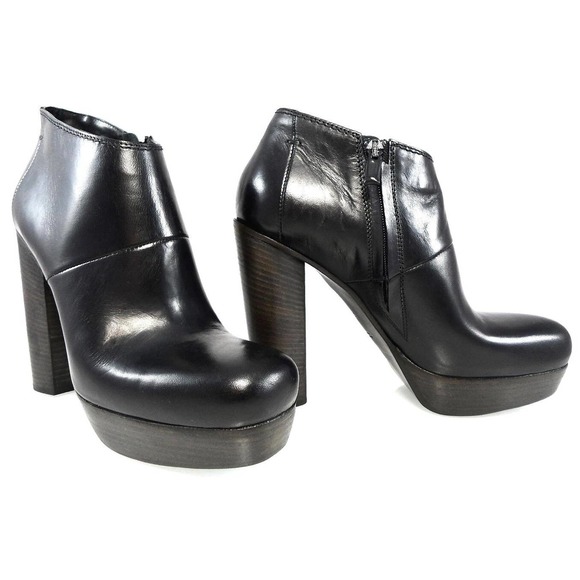 NIB$895 CoSTUME NATIONAL LEATHER ANKLE PLATFORM BOOTS CHUNKY BLOCK HEELS 41 11 - Picture 12 of 12